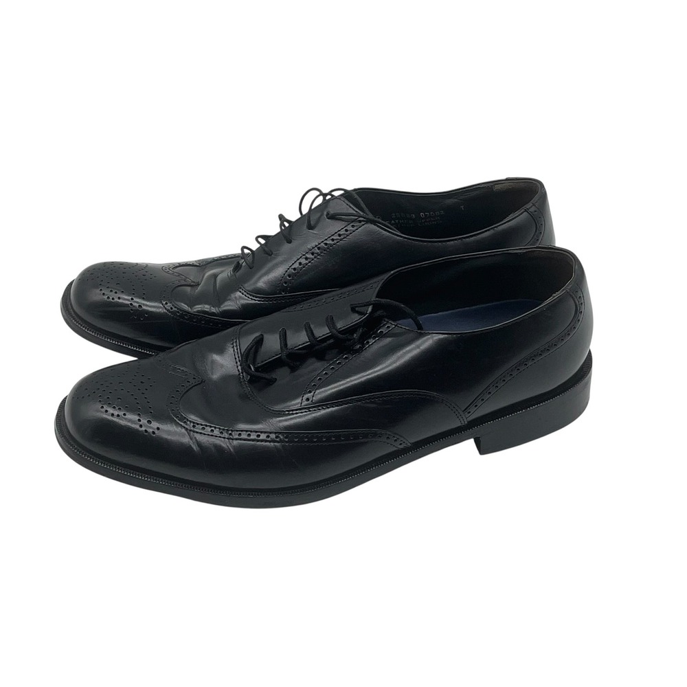 Bostonian Stockbridge Men's Black Leather Wingtip Dress Shoes Size 11 D